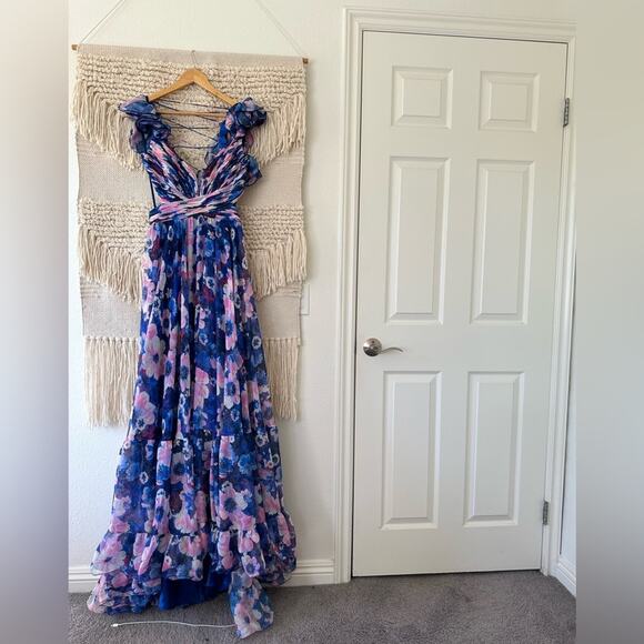 Mac Duggal Floral Cutout Gown - Picture 1 of 11